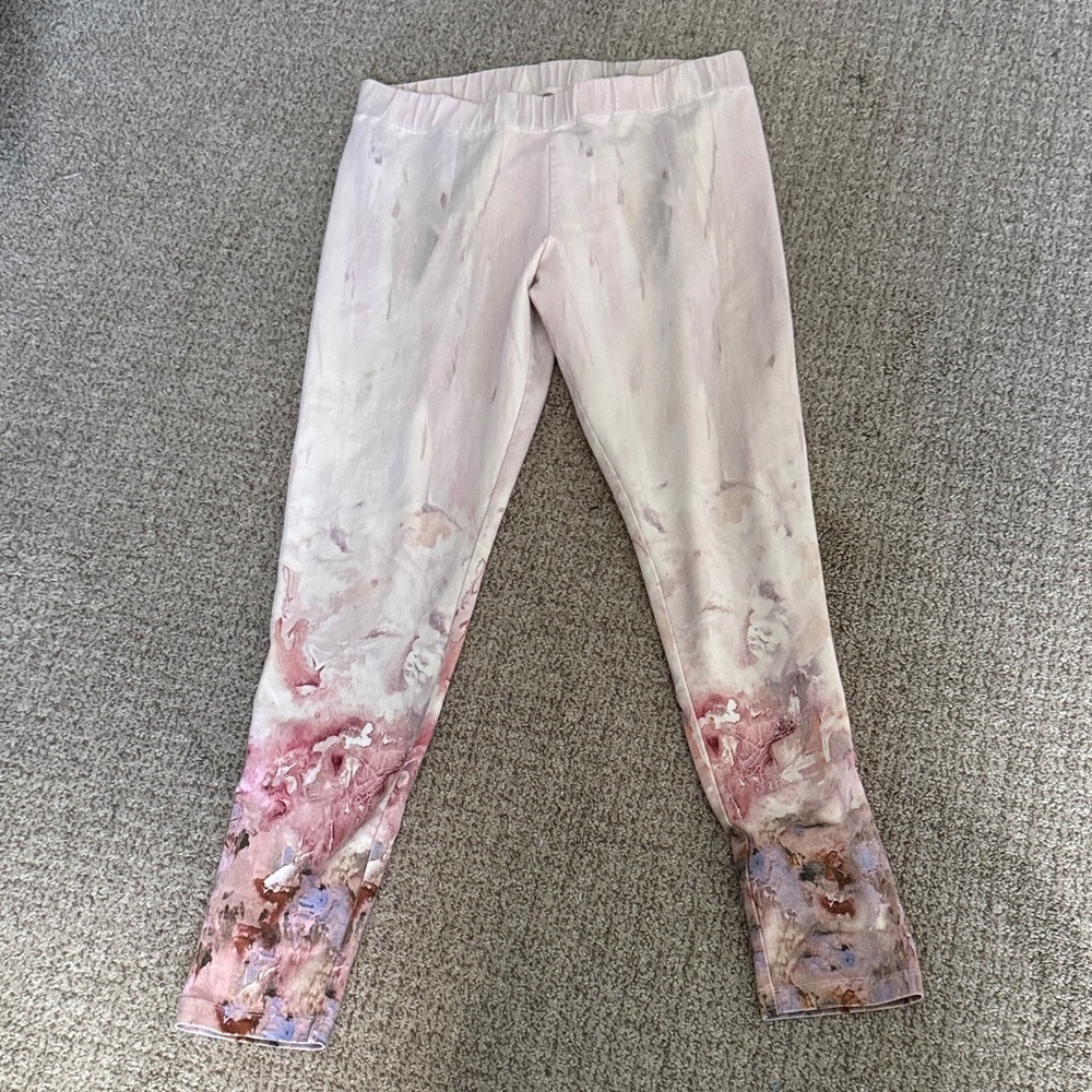 Soft Surroundings Pink Floral Leggings